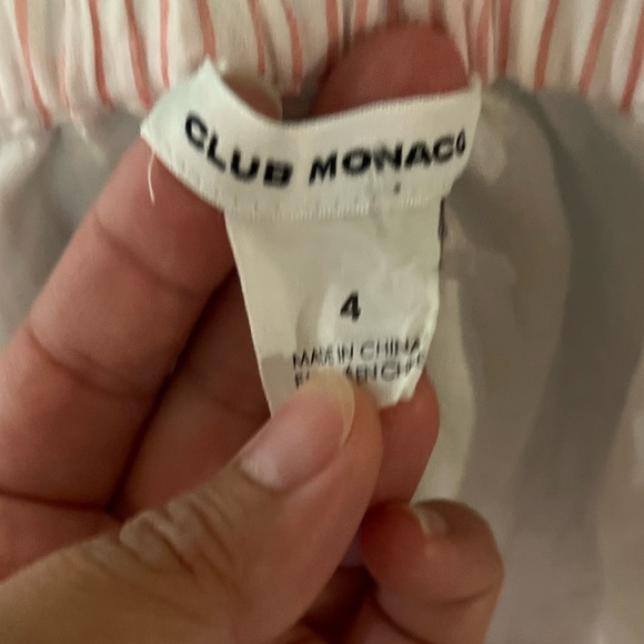 Club Monaco Off The Shoulder Pink Stripe Top - Picture 9 of 10